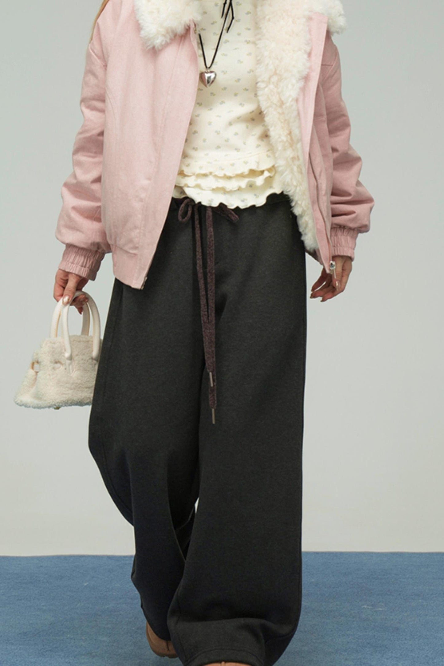 フラッフィーラムウールラペルコート