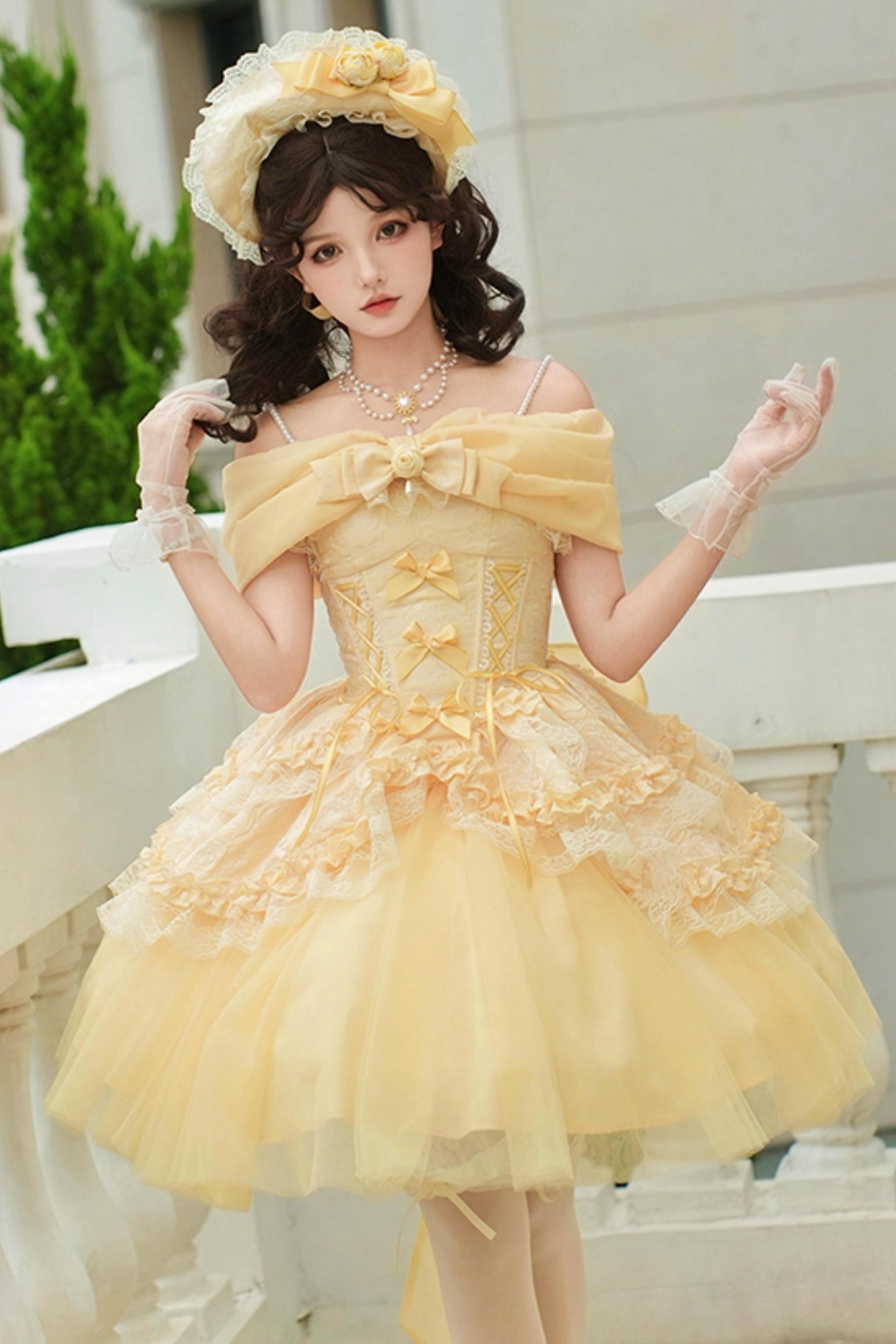 Flower Sweet Mesh Corset Lolita Setup