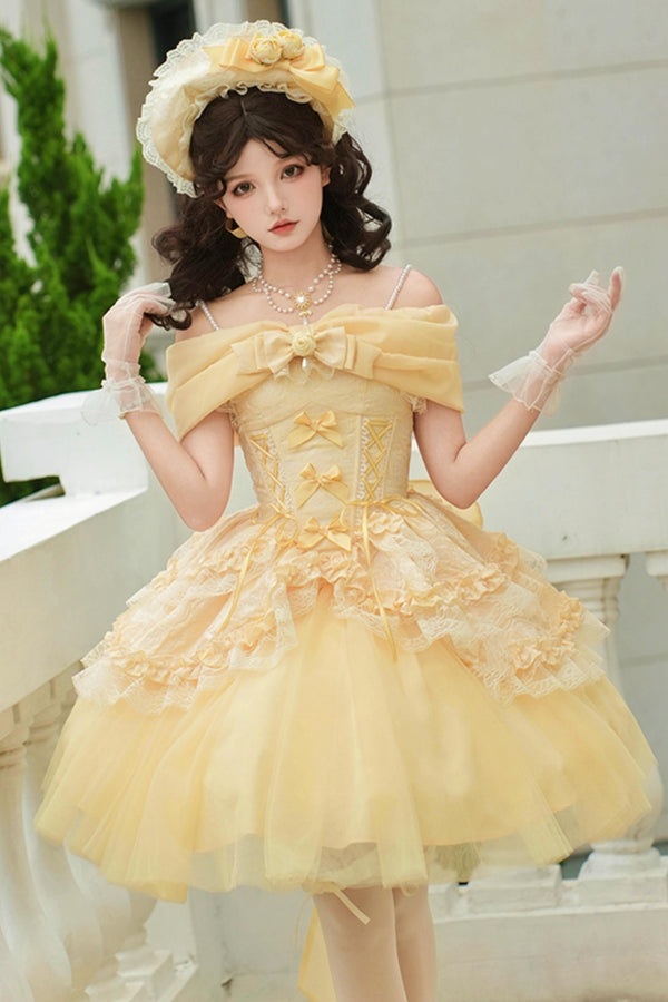 Flower Sweet Mesh Corset Lolita Setup