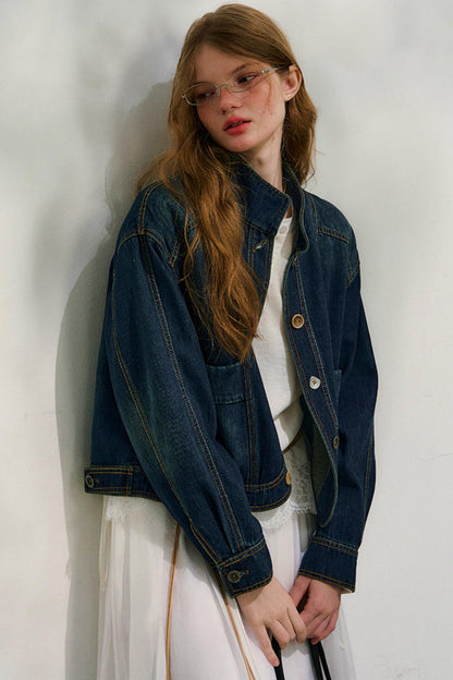 유롱 데님 재킷