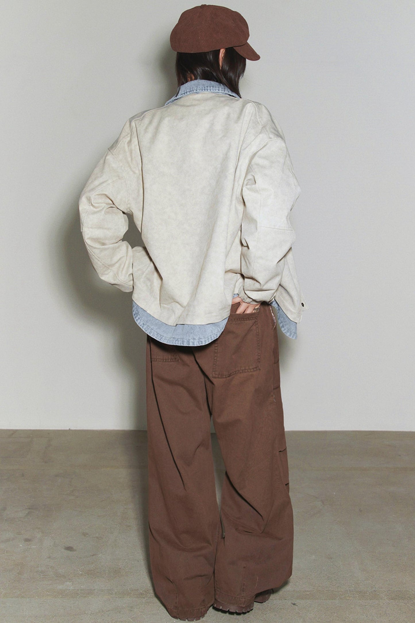 Vintage-gewaschene Plisseehose