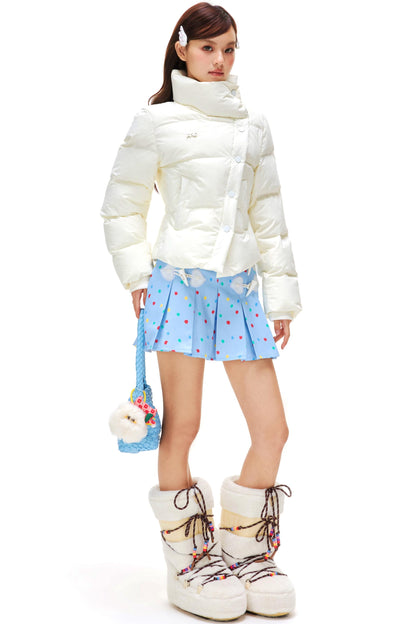 American Retro Stand Collar Down Jacket