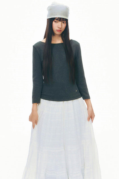 Cut-Out Design Slim Top