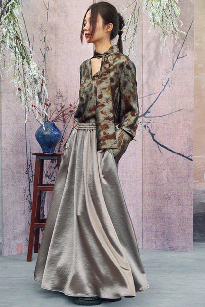 Elegant Satin Skirt