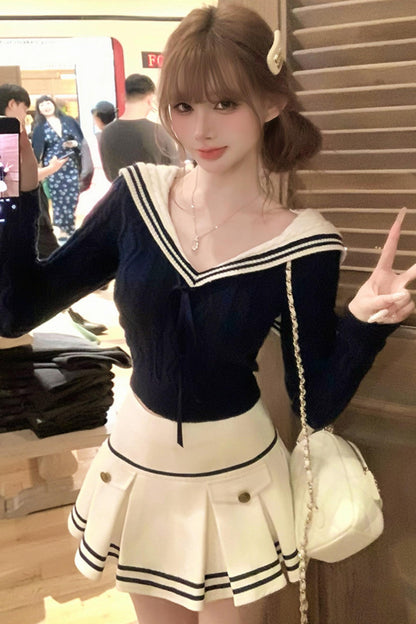 Sweet Sailor Knit + Skirt