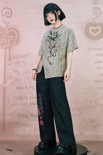 蛇と翼のサブカルTシャツ