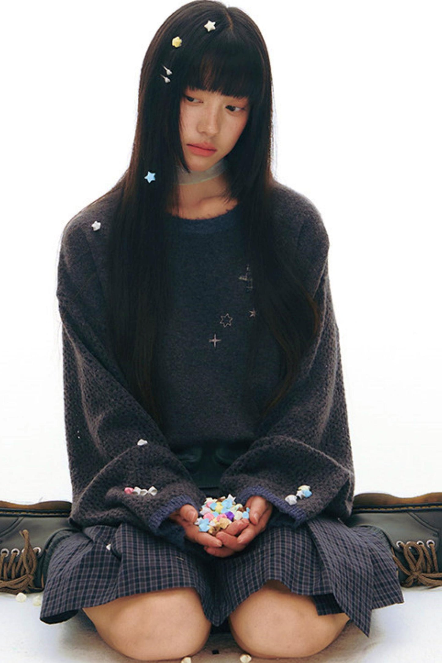 プリーティッドエーラインミディスカート