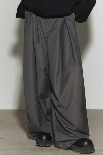 重力高腰阔腿裤