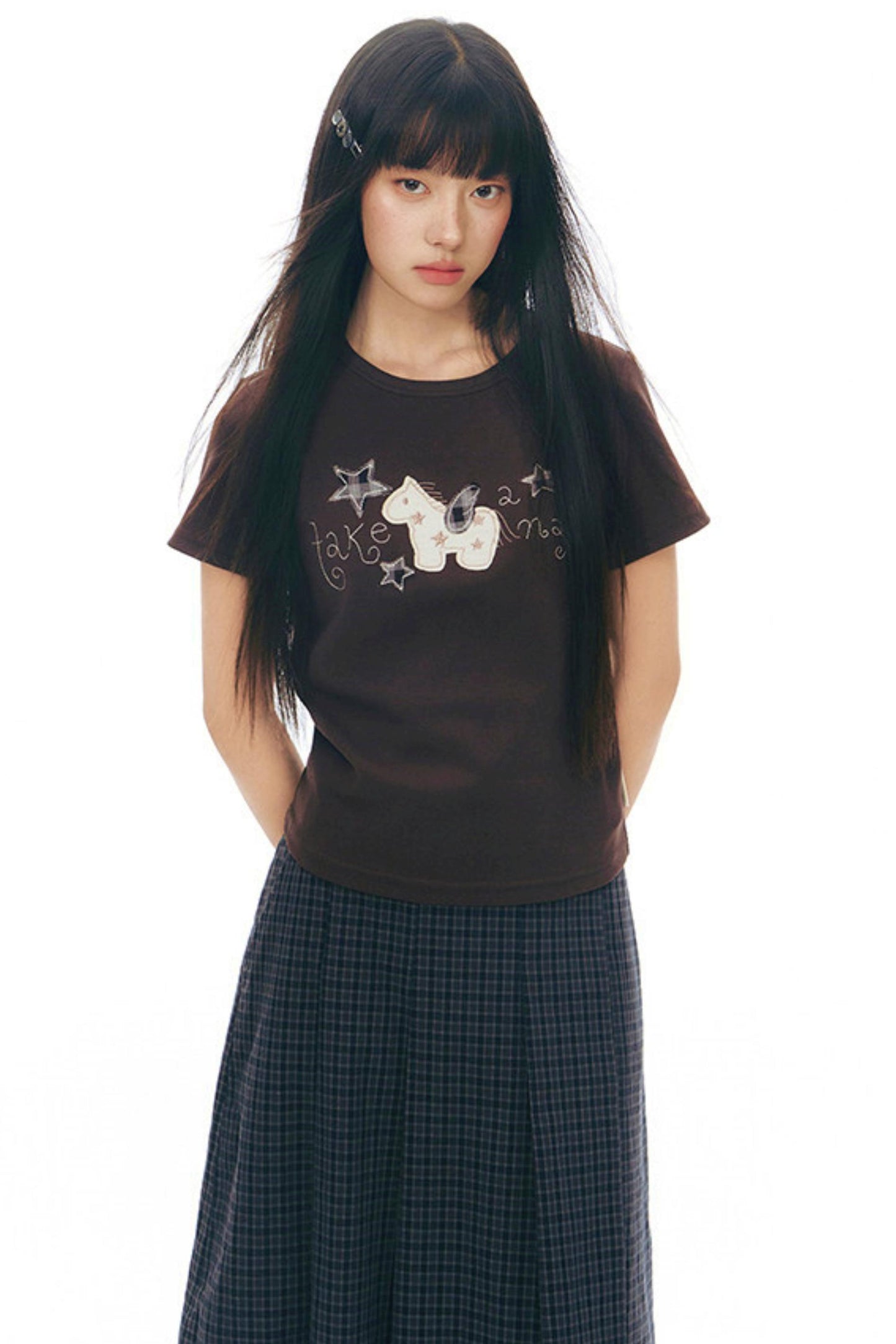 ポニーパッチデザイントップス