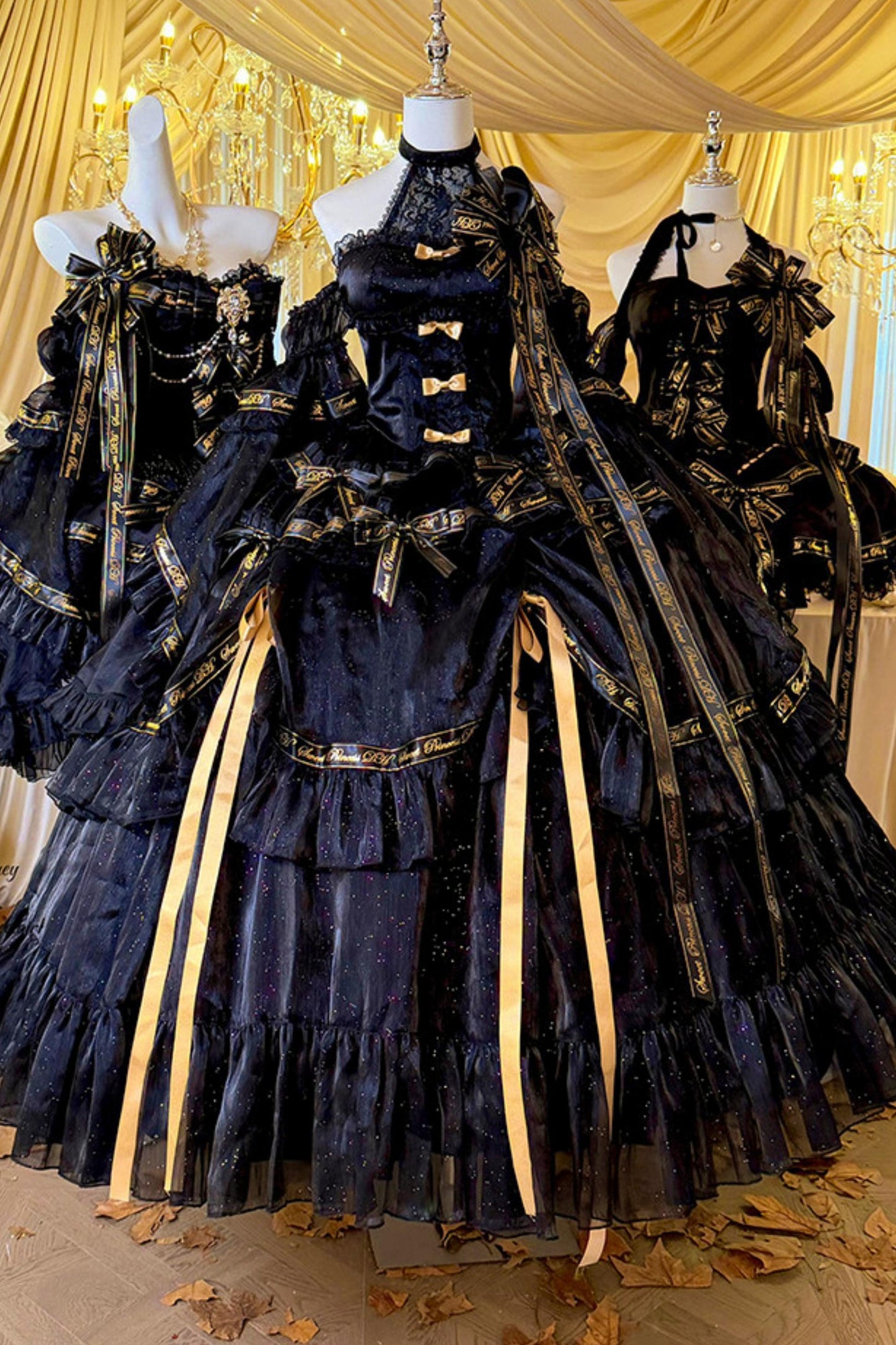 Elegant Gothic Lolita Dress + Accessories