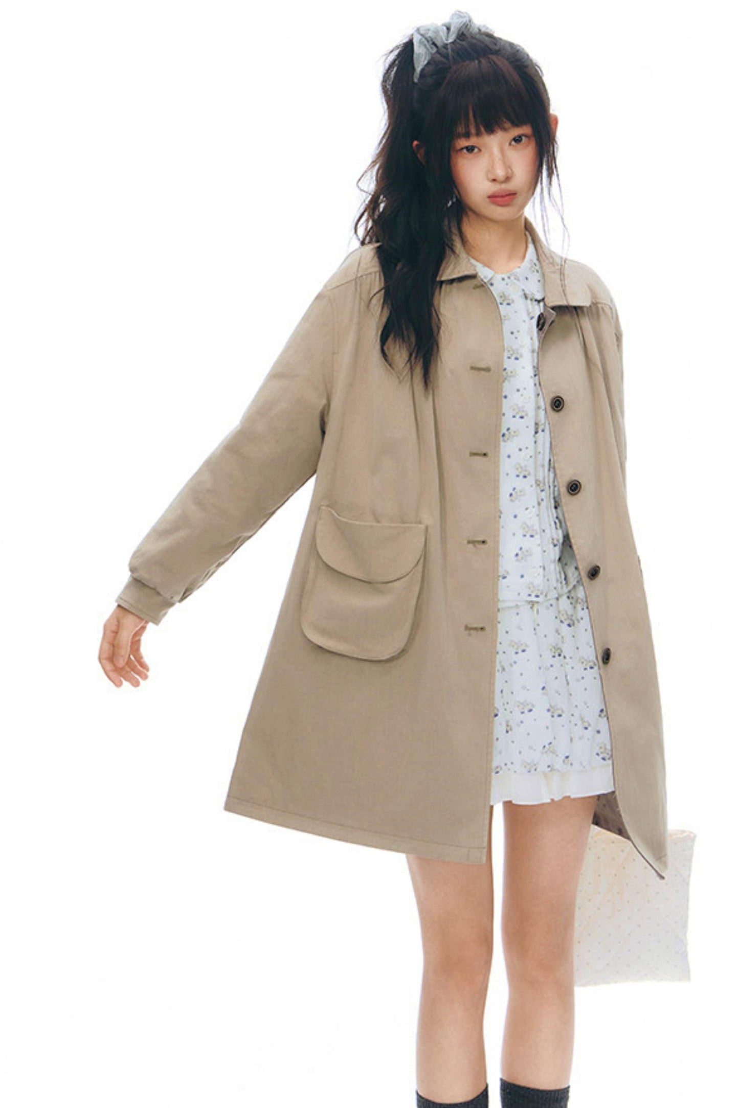 ダブルサイドドールカラーコート