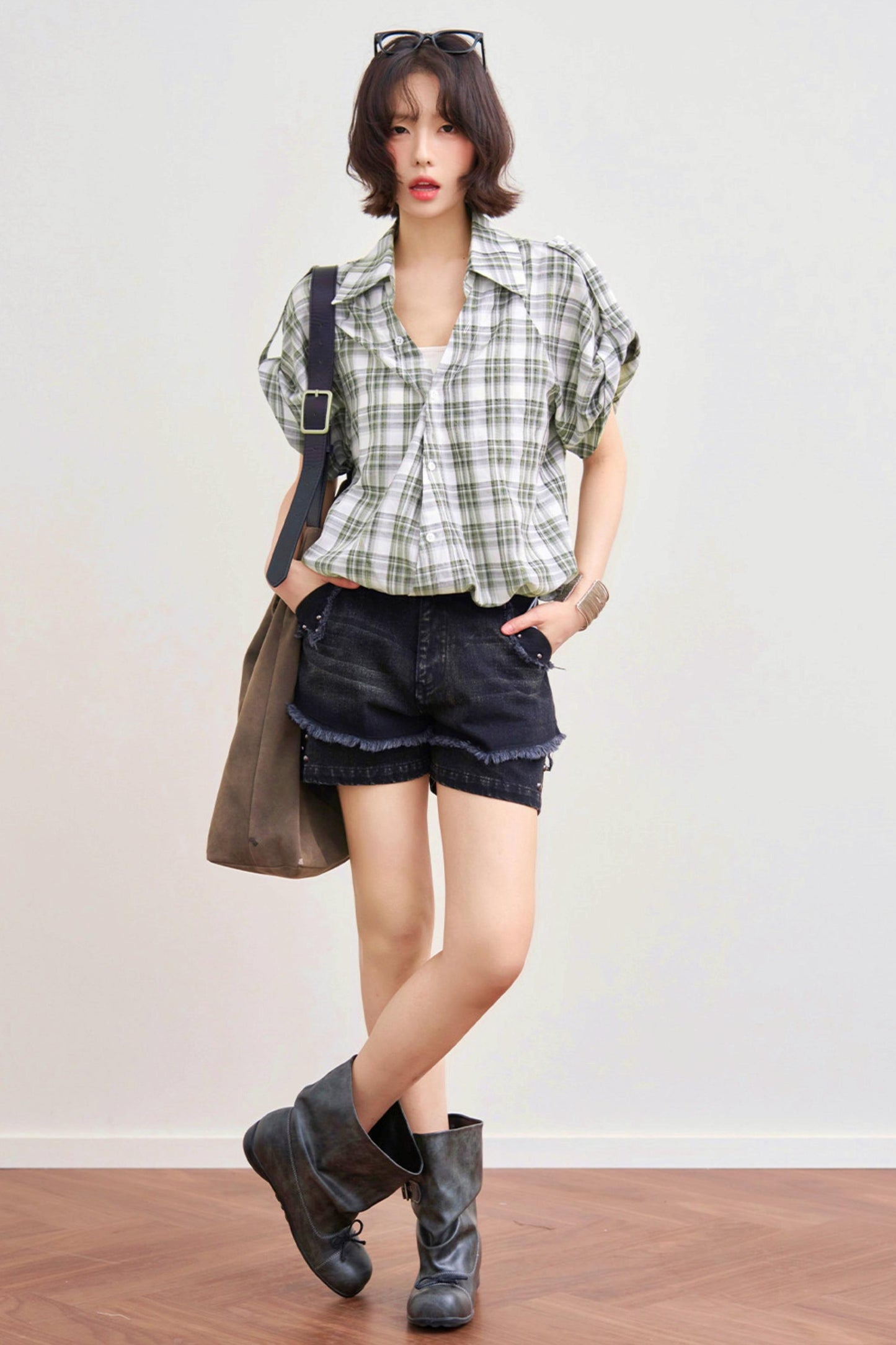 Retro Plaid Design Shirt