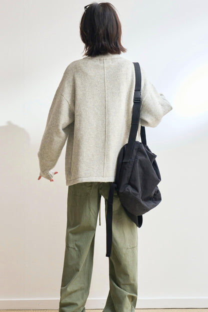 ミニマルソリッドストレートレッグパンツ