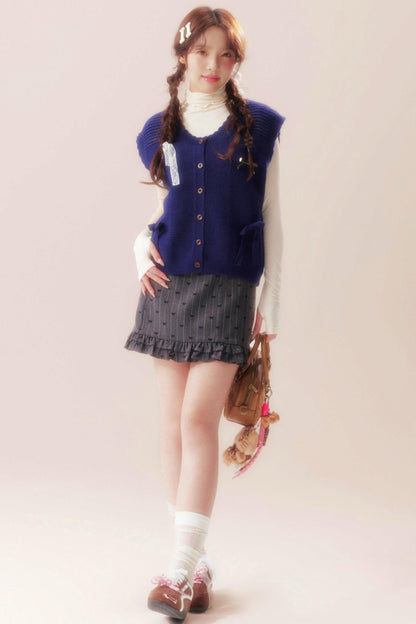 ムーンライトソングリボンニットベスト