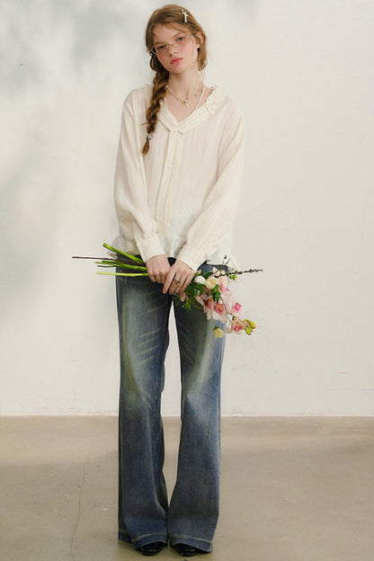 ルーズデニムパンツ