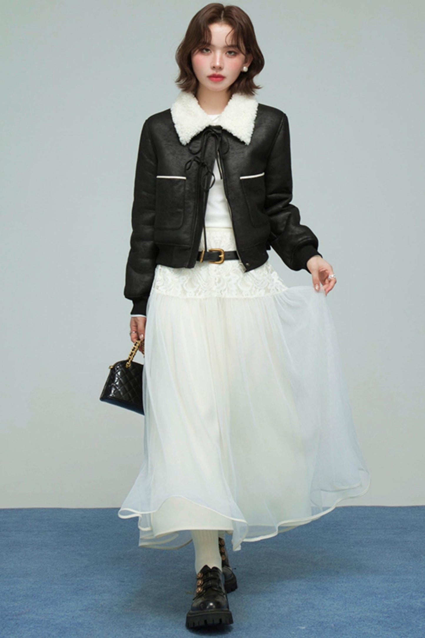 ムーンライトレースプリーツスカート　