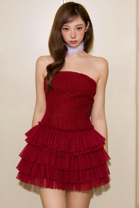 나르시스 튤 티어드 드레스