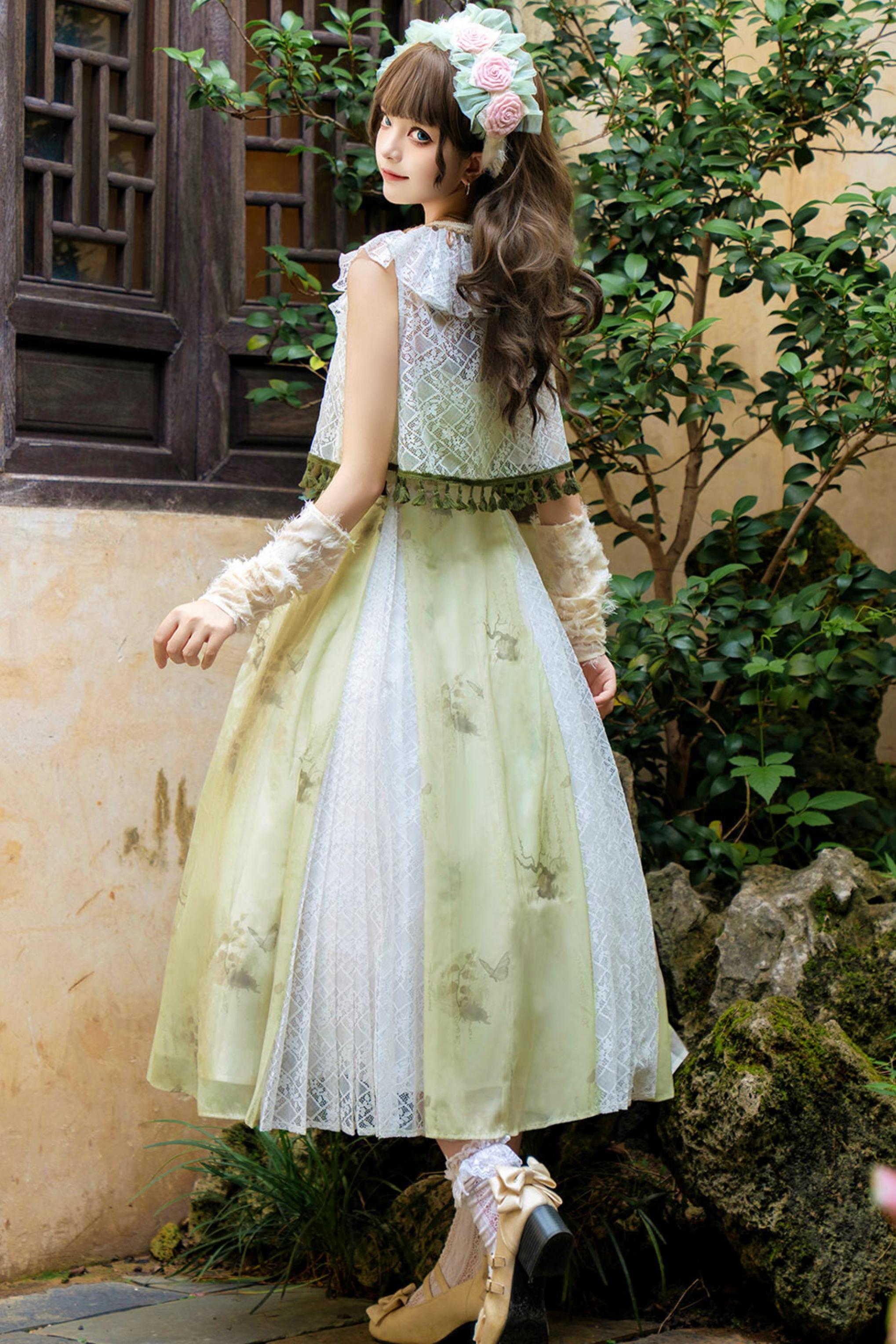 スウィートリゾートスタイルロリータサンドレスセット – Belchic