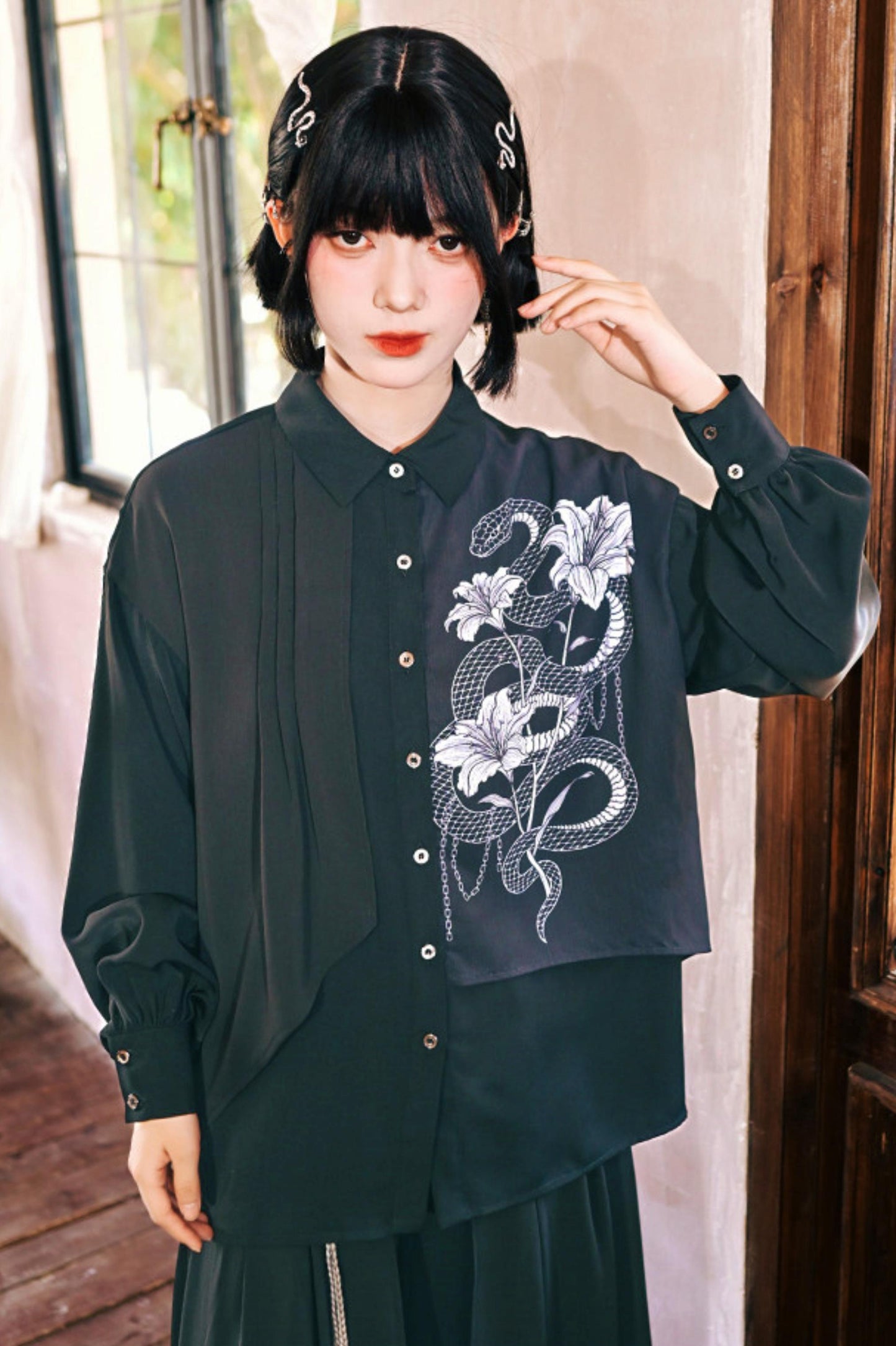 Dark Realm Chiffon Blouse