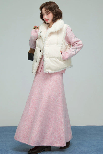 スウィートジャカードニットカーディガンセット