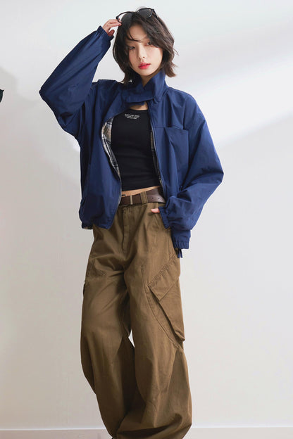 ダブルサイドスタンドカラージャケット