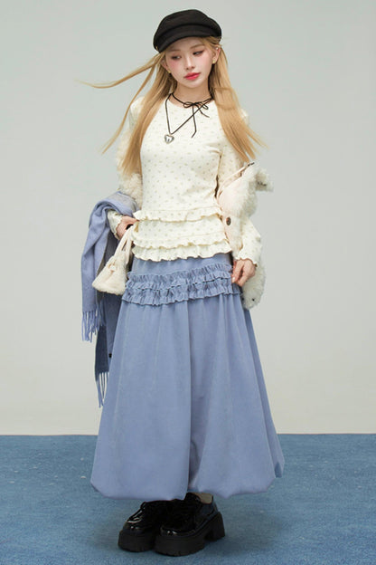 スウィートハートラッフルドバッドスカート