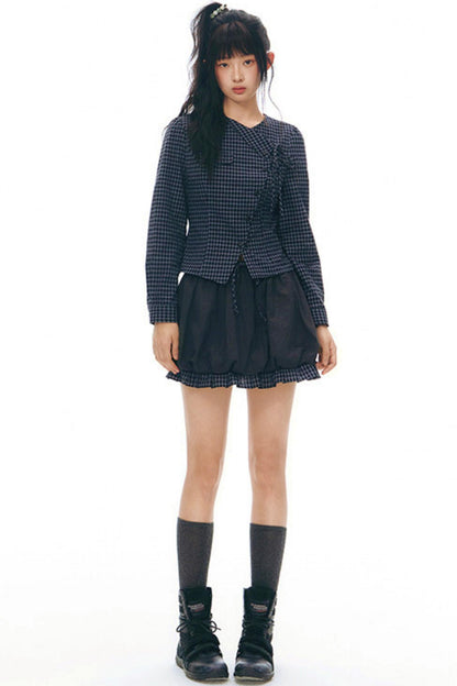 フラワーバッドスプライスドスカート