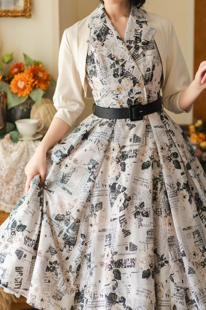 Französisch Elegantes Flare-Kleid