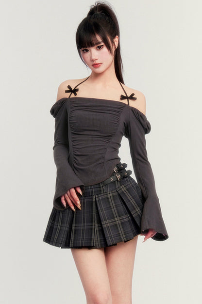 プレッピーチェックプリーツスカート
