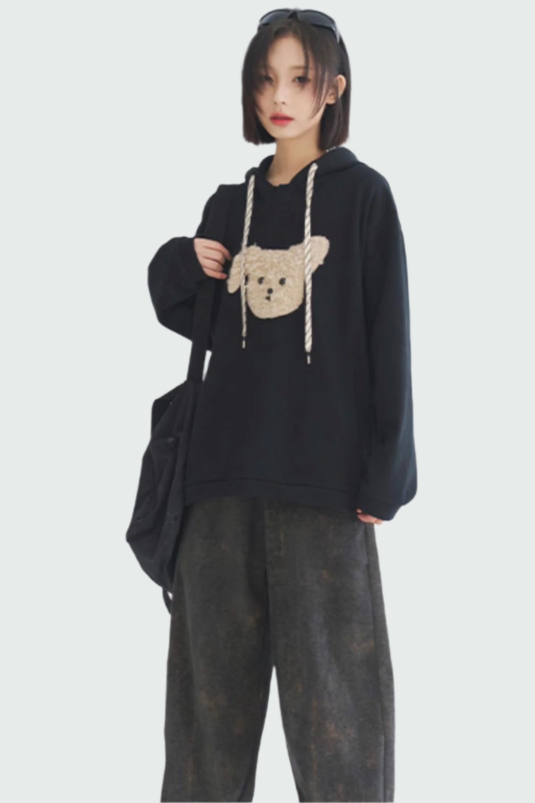 Gravity Museum Plush Puppy Sweatshirt - Women's Winter Comfort Top 2024