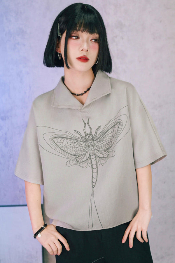 Eternity Printed Mid-Sleeve Top