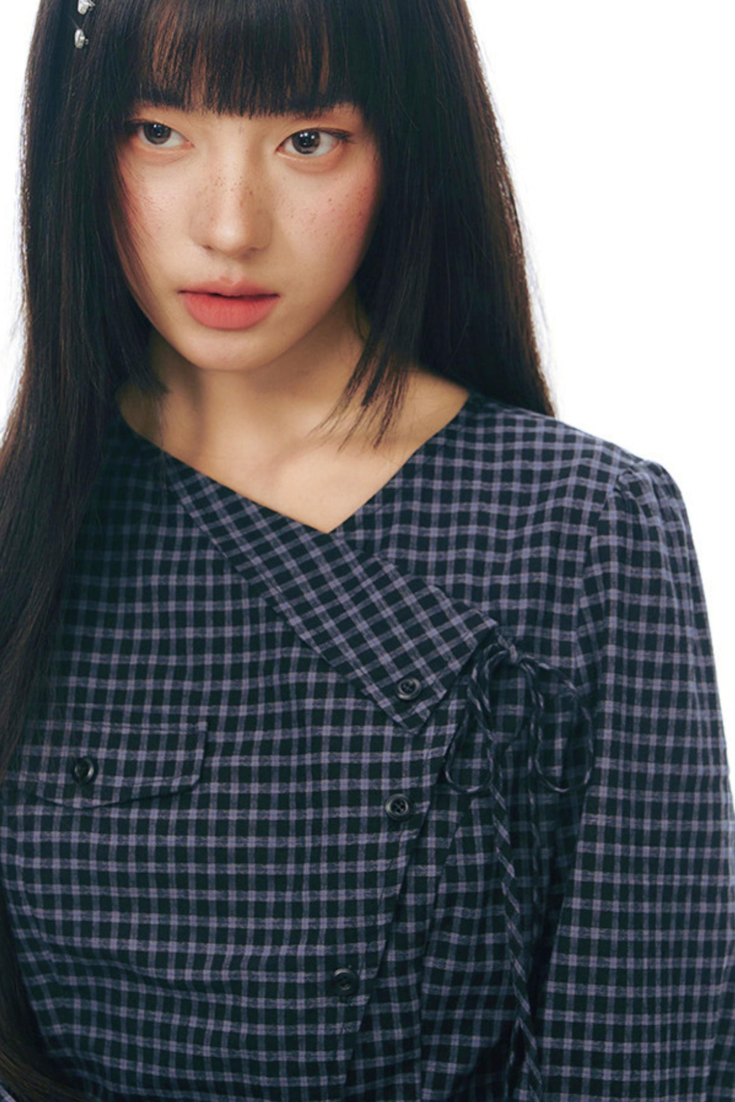 Y2Kリトルチェックドシャツ+スカート