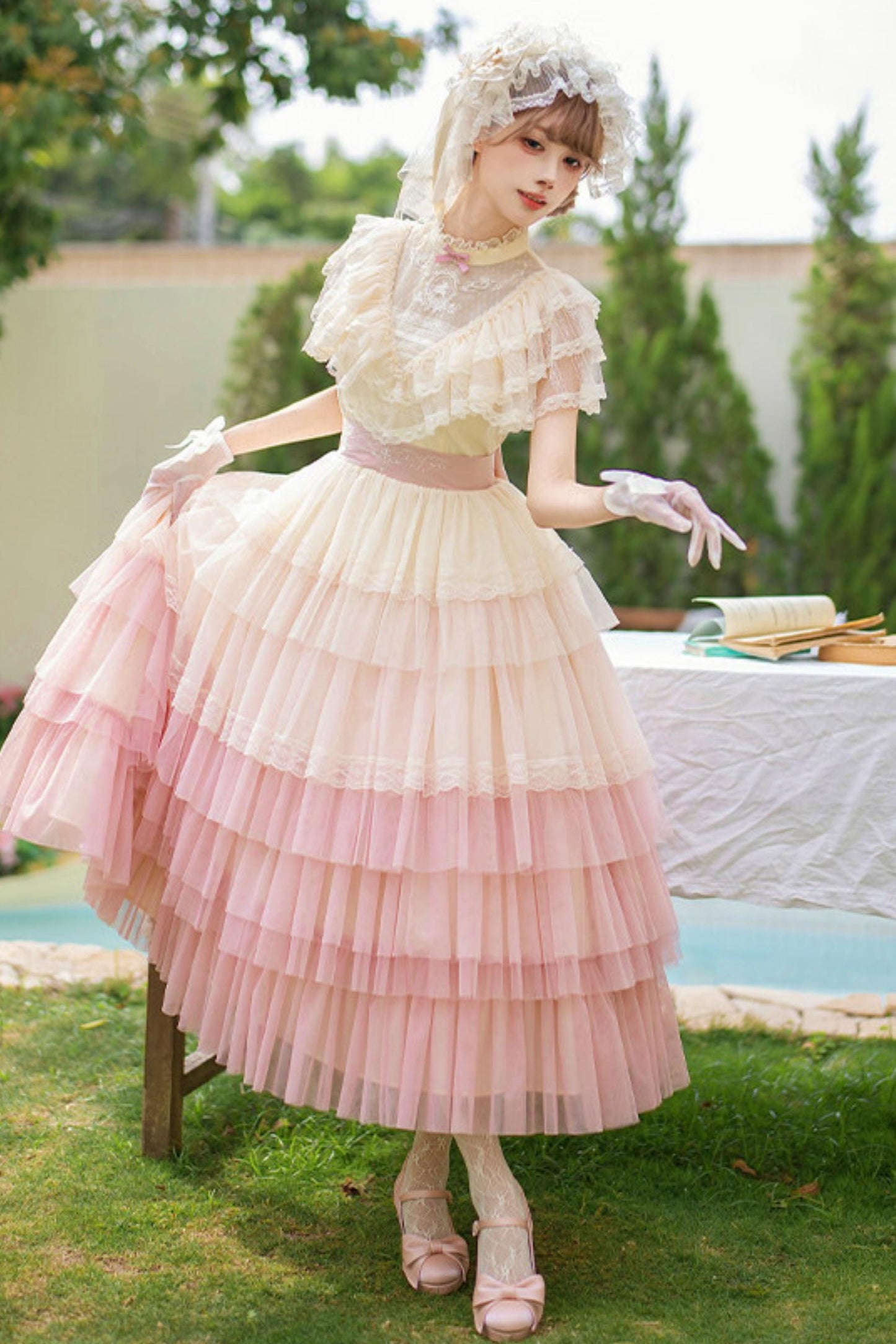 Sweet Gradient Princess Dress + Accessories