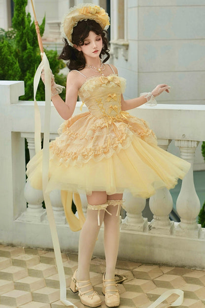 Flower Sweet Mesh Corset Lolita Setup