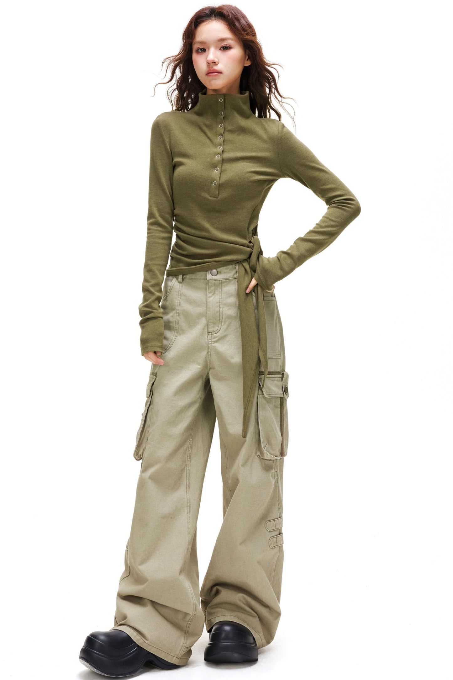 タートルネックヒーティングトップス