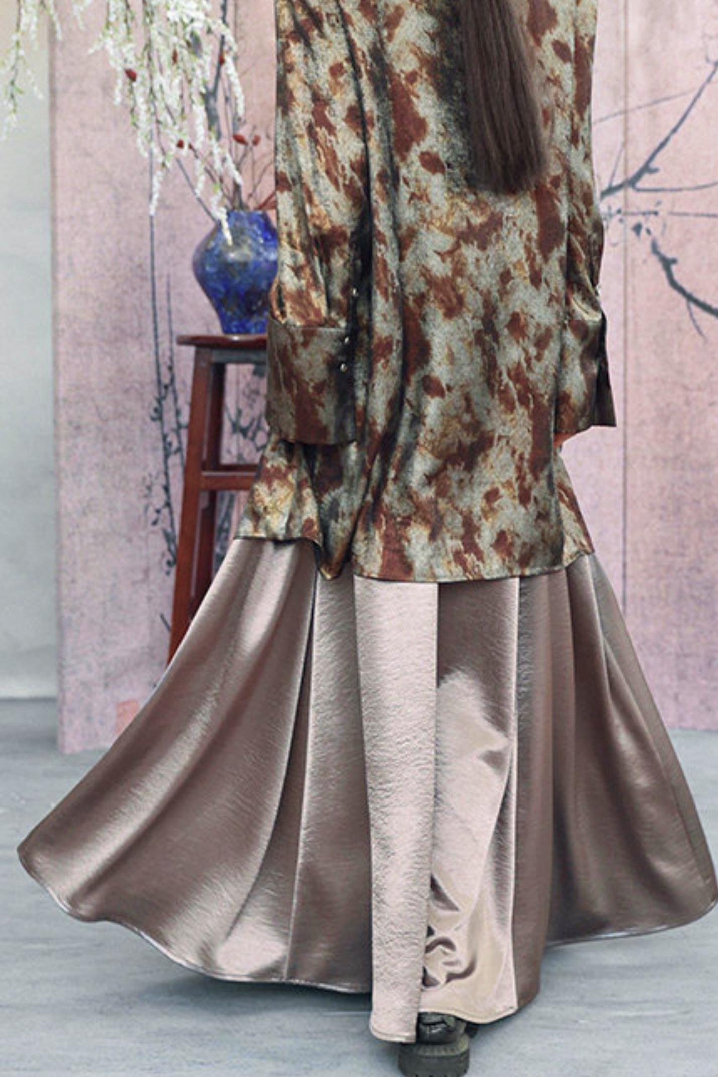 Elegant Satin Skirt
