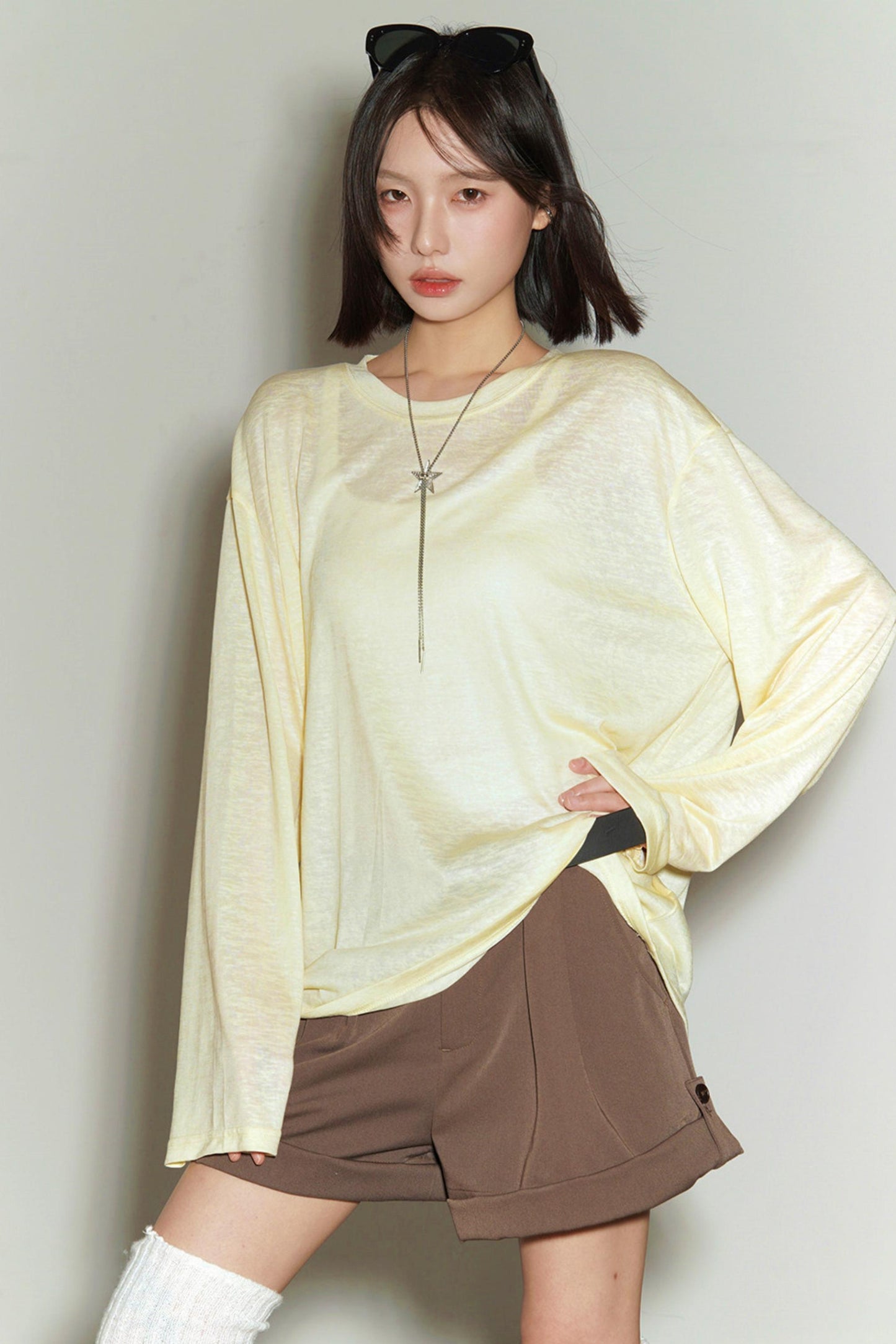 Cover-up Transparentes, lockeres Oberteil