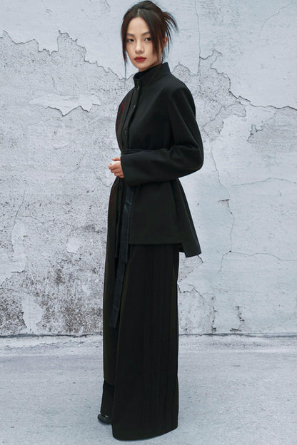 アシメトリカルパッチワークブレザー