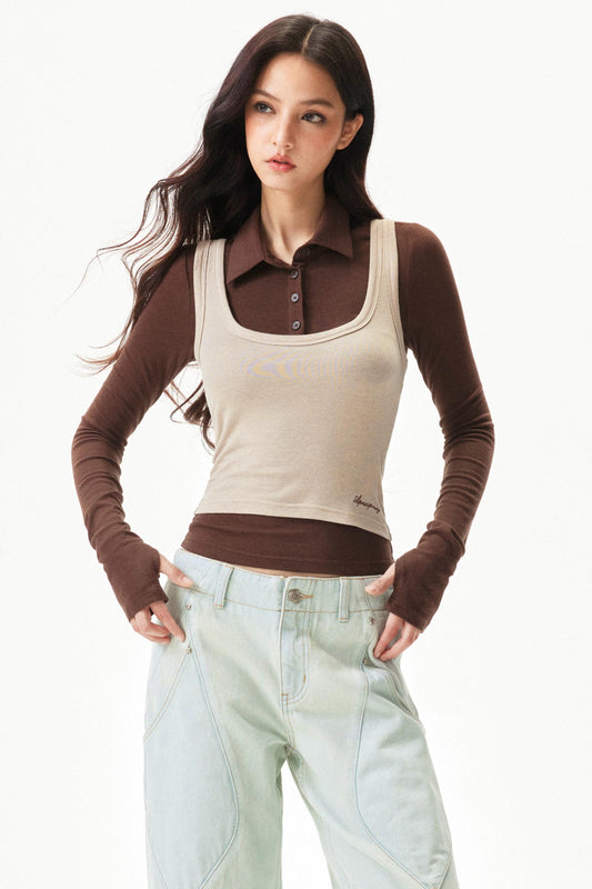 Strickweste aus Lyocell-Tencel-Wolle