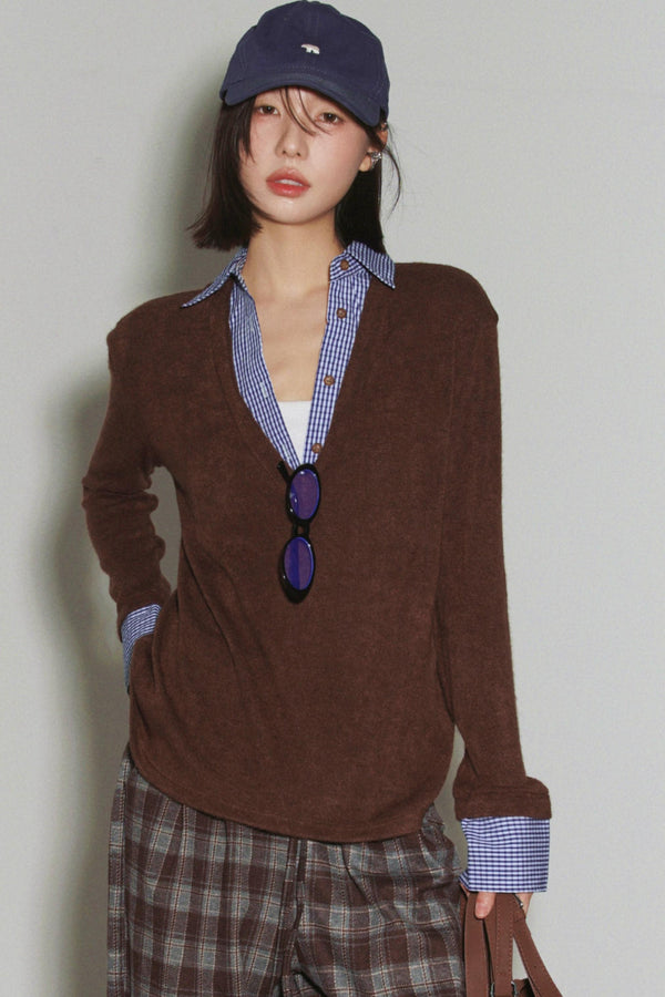 Preppy Knit Sweater Top