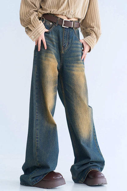 ウォッシュドリラックスフィットジーンズ