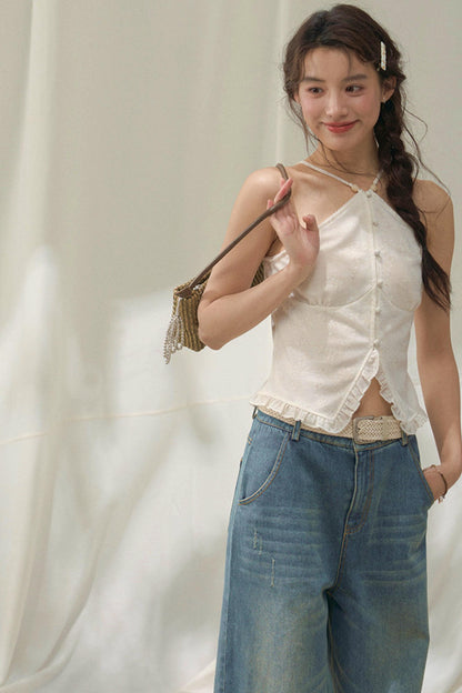 Laser Embossed Vintage Jeans