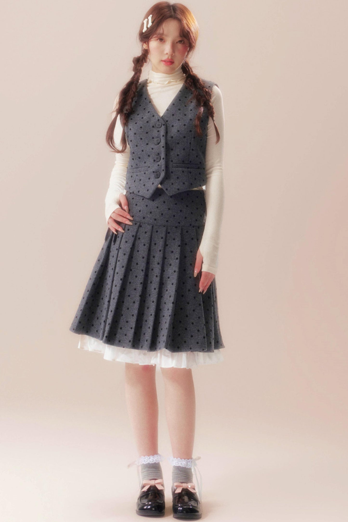 Soft A-line Riverside Pleated Skirt