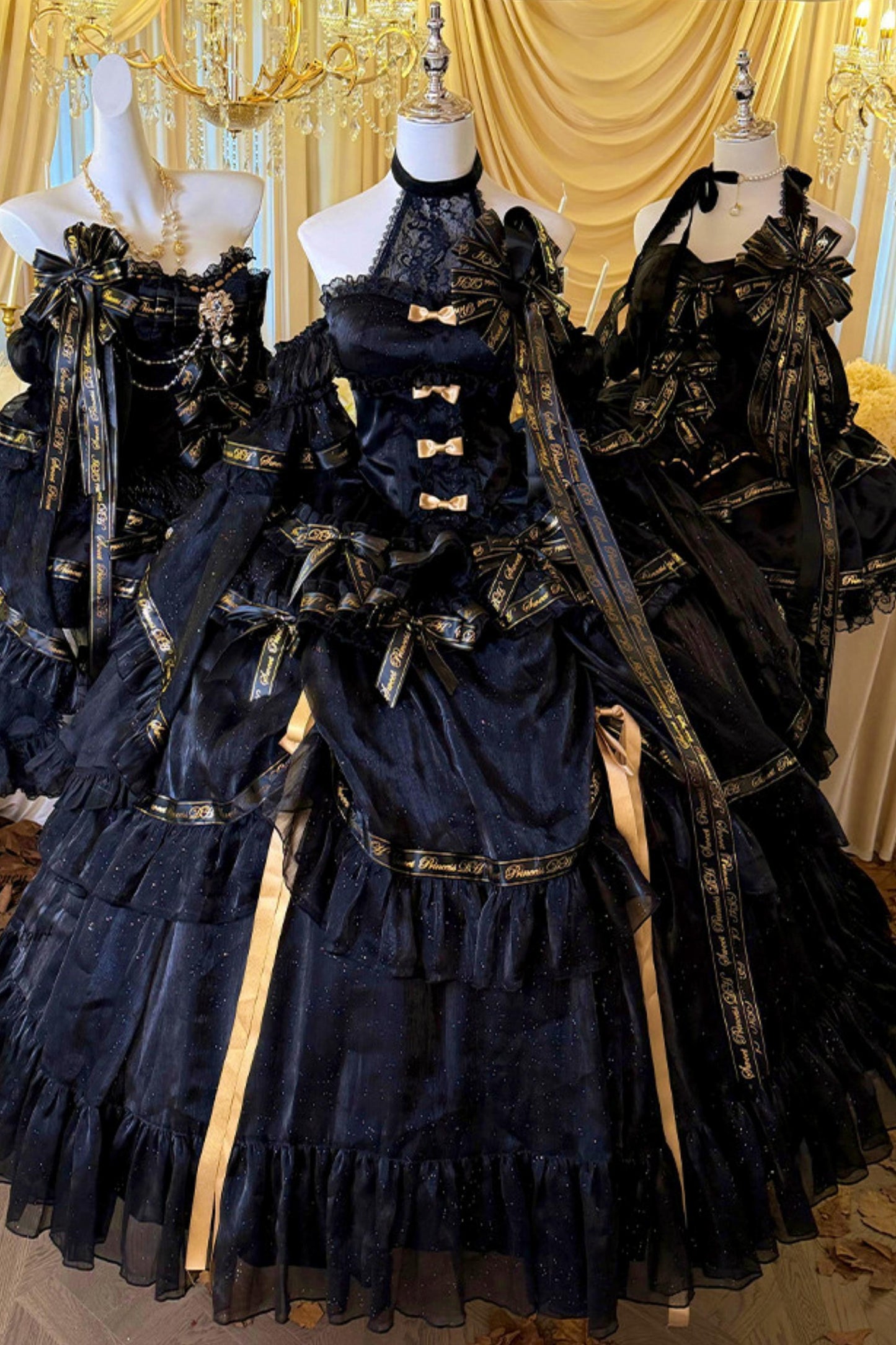 Elegant Gothic Lolita Dress + Accessories