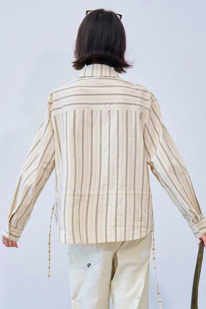 Fake Two-Piece Printed Blouse