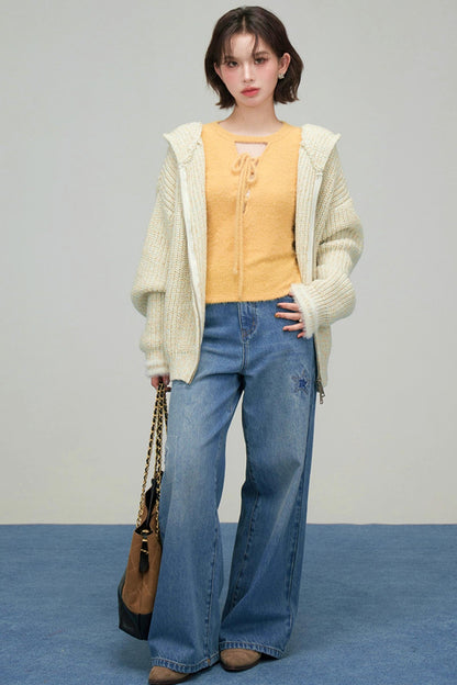 フロストブルースターパッチデニムパンツ