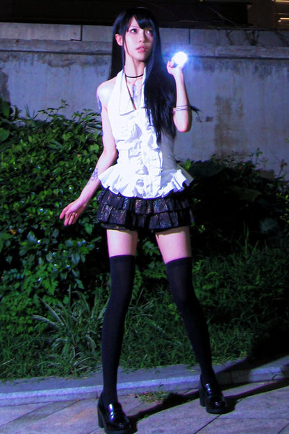 Gothic-Maid-Halter-Oberteil