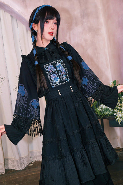 Embroidered Lace Overskirt