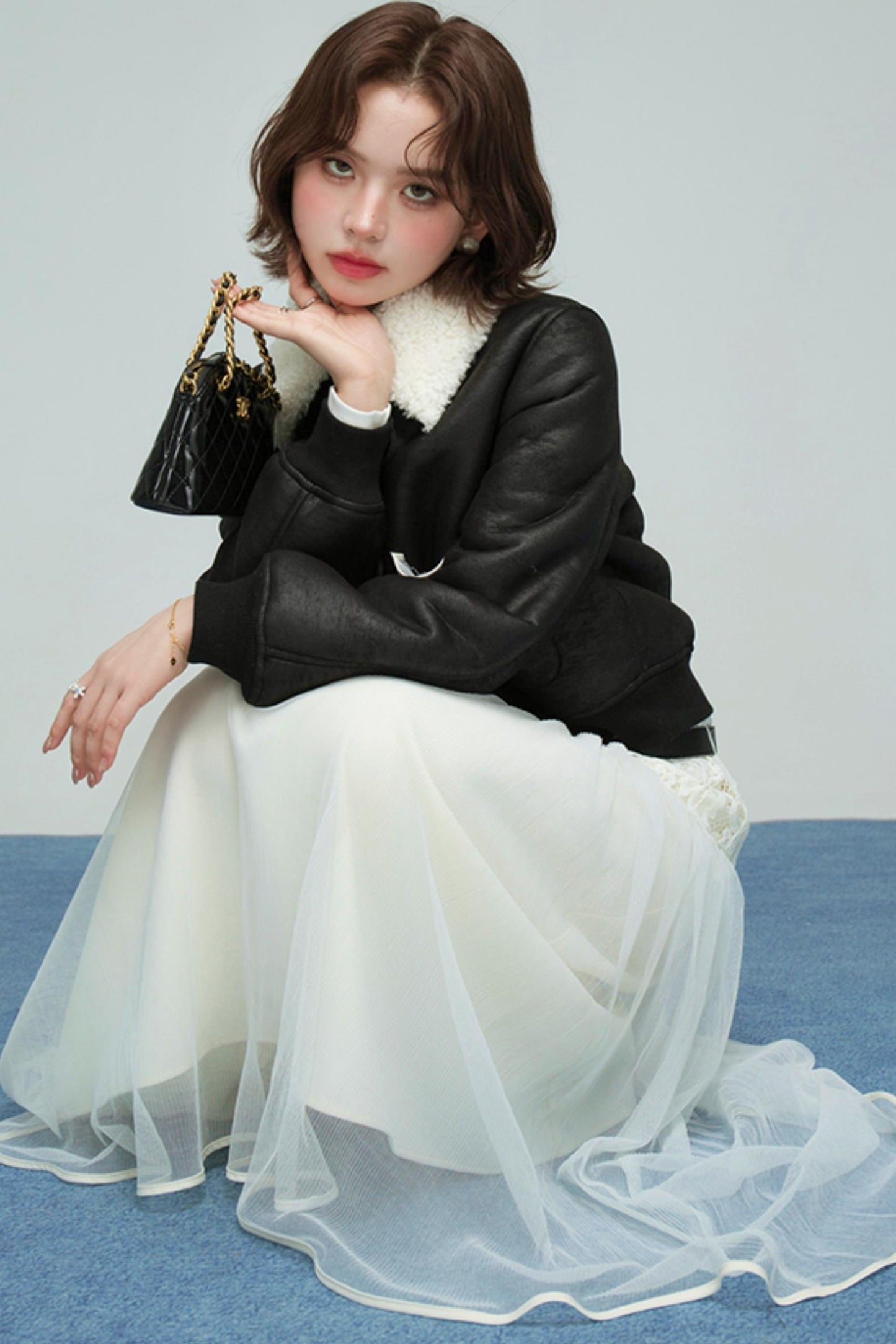 ムーンライトレースプリーツスカート　