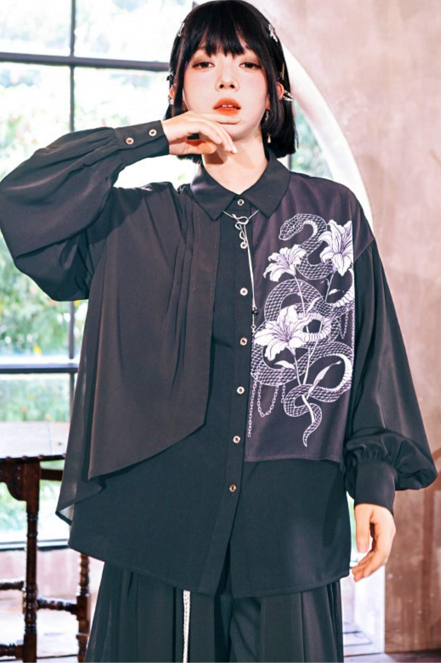 Dark Realm Chiffon Blouse